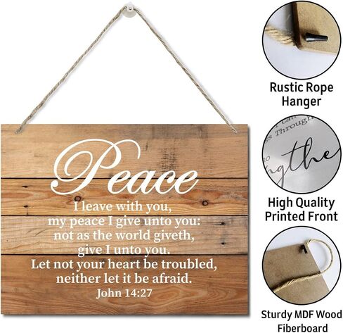 Numbers 6:24-26 Decor Sign, May The Lord Bless You and Protect You Scripture Sign, Hanging Printed Wall Plaque Wood Signs, Bible Verse Inspirational Decor Wall Art, Christian Gift 10X7.8inch in Kuwait