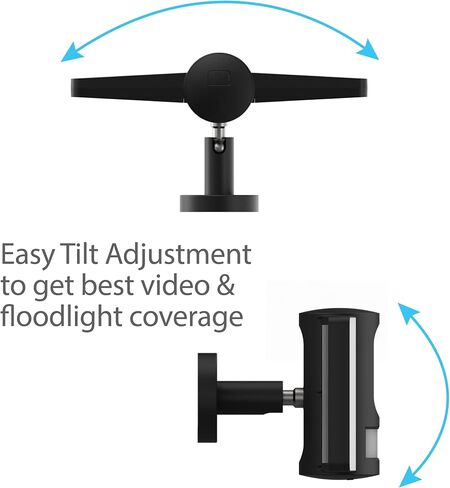 OSI Black Wi-Fi Wireless Smart Floodlight Security Camera, Human Detection,2-Way Audio, Motion Sensor Alarm,Audio Video Recording,Compatible with Alexa & Google,32GB SD Card Included & Cloud Storage in Kuwait