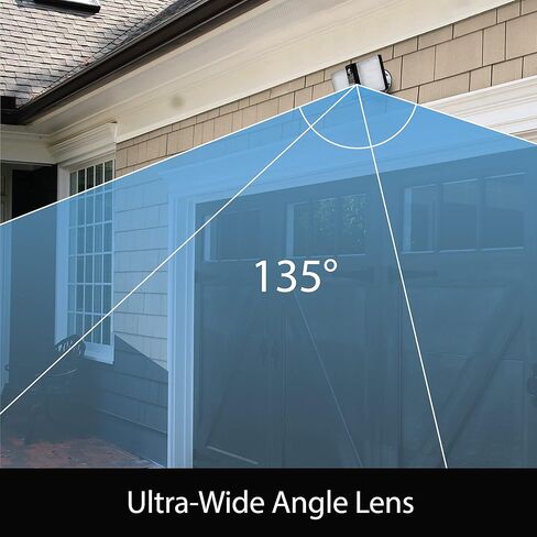 OSI Black Wi-Fi Wireless Smart Floodlight Security Camera, Human Detection,2-Way Audio, Motion Sensor Alarm,Audio Video Recording,Compatible with Alexa & Google,32GB SD Card Included & Cloud Storage in Kuwait