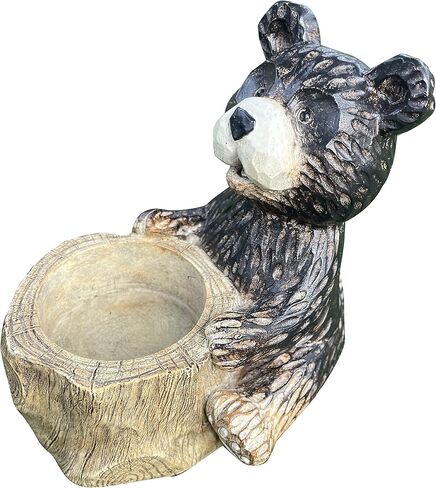 نيوزبارك شموع على شكل دب، حامل شموع على شكل دب تي لايت، حوامل شموع سوداء للقطعة المركزية للطاولة in Kuwait