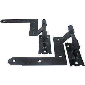 مفصلات خارجية لمصراع نافذة العاصفة - سهلة التركيب لأجهزة مفصلات المصراع الخارجية للإطار الخشبي والطوب. مصراع من الحديد المطاوع مع مفصلات قابلة للرفع، زوج واحد فقط in Kuwait