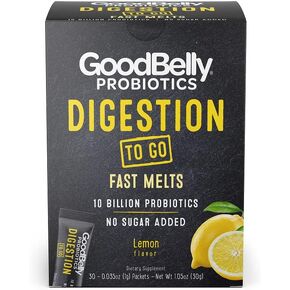 GoodBelly to Go™ Fast Melts - Promotes Healthy Digestion Through Live Probiotics for Women & Men, Lemon Flavor, 30 On-The-Go Packets in Saudi Arabia