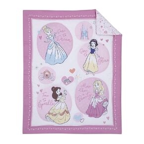 Disney Princess Dare to Dream 3 Piece Nursery Mini Crib Bedding Set - Comforter and Two Fitted Mini Crib Sheets