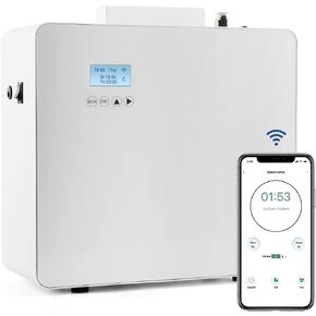Zinyeme Commercial HVAC App Fragrance Machine Oil Diffuser Essential Oils 800ml, Bluetooth & WiFi Waterless Scent Air for Home, Office, Store, Aromatherapy Extra Large Room