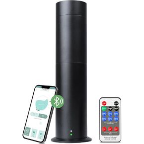 Smart Scent Air Machine, Waterless Essential Oil Diffuser with Smart Cold Air Technology,Bluetooth and Remote Control Equipment, for Home Large Room Hotel, Spa, Office (Black)