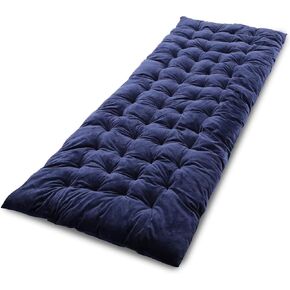 Stonehomy 2-3 Inches Thicker Comfortable Cotton Sleeping Cot Pad Mattress, Navy Blue/Gray/Brown in Kuwait