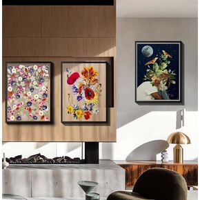 إطار عائم كبير مقاس 12 × 18 من Passat للزهور المضغوطة، إطار قماشي من خشب البلوط الريفي، إطار صورة كبير من القماش مقاس 16 × 12، إطارات عائمة على شكل زهرة مضغوطة