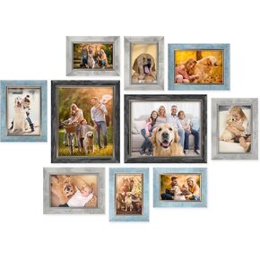 XUANLUO إطارات الصور 10 حزمة معرض الكولاج مجموعة ديكور الحائط مع إطار الصورة 4x6 5x7 8x10 لسطح الطاولة أو التركيب in Kuwait