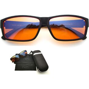 Merci Blue Light Blocking Fit Over Computer Glasses to Wear With or Without Regular Prescription Reading Glasses, Amber Tinted 98% Filter Lens for Genuine Results, Better Sleep and Reduced Eye Strain in Saudi Arabia