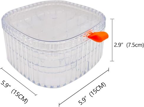 صندوق مجوهرات مكتبي شفاف ثلاثي الطبقات من MIAO YUAN، صندوق تخزين حلقي من الأكريليك، منظم مجوهرات مجزأ للقلائد والأساور والساعات in Kuwait