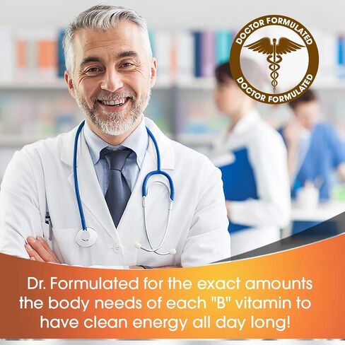 فيتامينات سوبر بي المعقدة (100 قطعة) - جميع كبسولات فيتامين بي عالية الفعالية تزيد من الطاقة بالإضافة إلى الإطلاق المستدام لمركب بي النقي in Kuwait