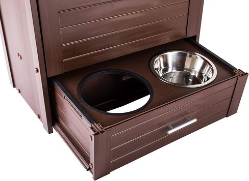 وعاء طعام مزدوج للكلاب من New Age Pet® ECOFLEX® - باللون الأبيض العتيق in Kuwait