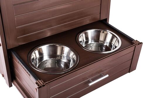 وعاء طعام مزدوج للكلاب من New Age Pet® ECOFLEX® - باللون الأبيض العتيق in Kuwait