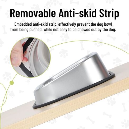 وعاء الكلب من الفولاذ المقاوم للصدأ، وعاء الكلب المائل من نايلف، وعاء الحيوانات الأليفة المائل للكلاب الصغيرة المتوسطة، وعاء الكلب المضاد للانزلاق مع حافة مرتفعة لتغذية البلدغ، آمن للاستخدام في غسالة الأطباق حتى 2.5 كوب in Kuwait