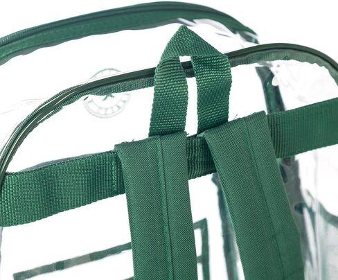 حقيبة ظهر شفافة شديدة التحمل من NiceAndGreat شفافة من خلال حقيبة عمل شفافة لأمن الملعب PVC | أخضر مقاس واحد in Saudi Arabia