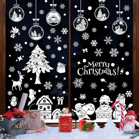 9 Sheets Fall Window Clings for Glass Windows, 85 PCS Gel Window Stickers with Truck Animals Maple Leaves Pumpkin, Double-Sided Thanksgiving Window Decals for Autumn Harvest Party Decor in Saudi Arabia