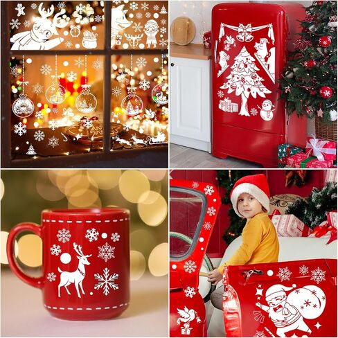 9 Sheets Fall Window Clings for Glass Windows, 85 PCS Gel Window Stickers with Truck Animals Maple Leaves Pumpkin, Double-Sided Thanksgiving Window Decals for Autumn Harvest Party Decor in Saudi Arabia