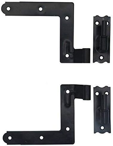 مفصلات خارجية لمصراع نافذة العاصفة - سهلة التركيب لأجهزة مفصلات المصراع الخارجية للإطار الخشبي والطوب. مصراع من الحديد المطاوع مع مفصلات قابلة للرفع، زوج واحد فقط in Kuwait