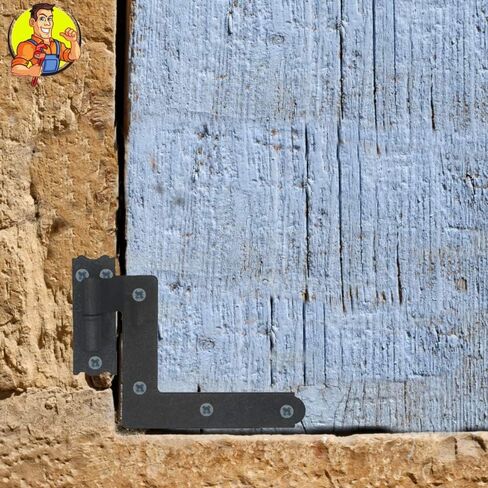 مفصلات خارجية لمصراع نافذة العاصفة - سهلة التركيب لأجهزة مفصلات المصراع الخارجية للإطار الخشبي والطوب. مصراع من الحديد المطاوع مع مفصلات قابلة للرفع، زوج واحد فقط in Kuwait