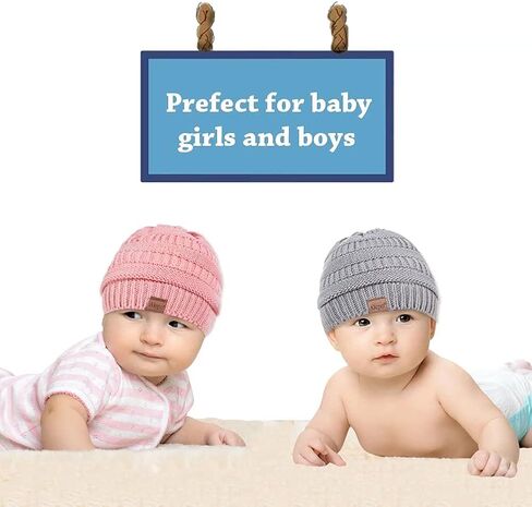اليبو قبعة صغيرة مبطنة بالصوف، قبعة محبوكة دافئة للاطفال حديثي الولادة في الشتاء للاولاد والبنات, One Size in Kuwait