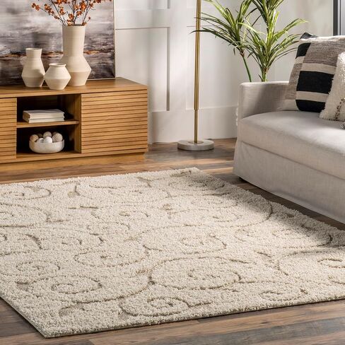 سجادة منطقة NuLOOM Maisha المعاصرة، مقاس 5 بوصات، كريمية in Kuwait