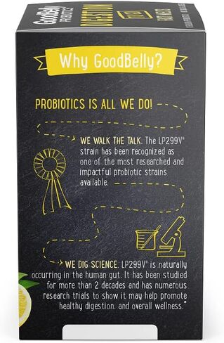 GoodBelly to Go™ Fast Melts - Promotes Healthy Digestion Through Live Probiotics for Women & Men, Lemon Flavor, 30 On-The-Go Packets in Saudi Arabia