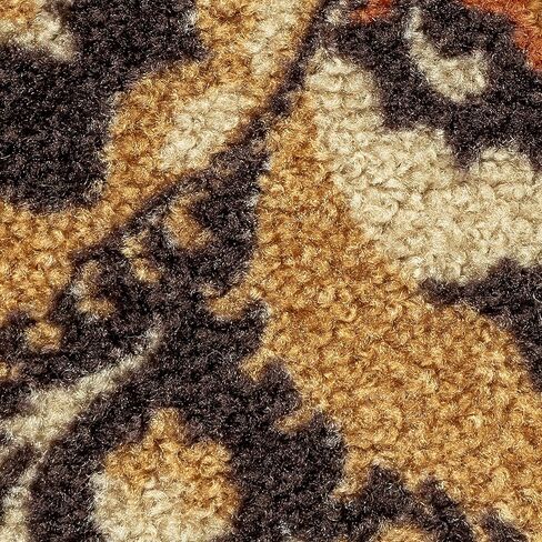 سجادة Maples Rugs Vivian Medallion Runner سجادة غير قابلة للانزلاق لدخول المدخل [صنع في الولايات المتحدة الأمريكية]، 2 × 6، صدأ in Kuwait