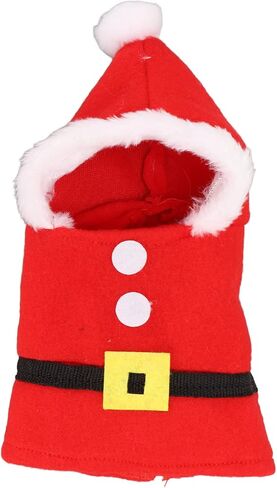 Zerodis Bird Clothes,Cute Warm Plush Hoodie Parrot Christmas Costume Parakeet Cockatiel Flight Clothes for Christmas Party Birthday Pet Shows Cosplay Photo Prop(XS) in Saudi Arabia