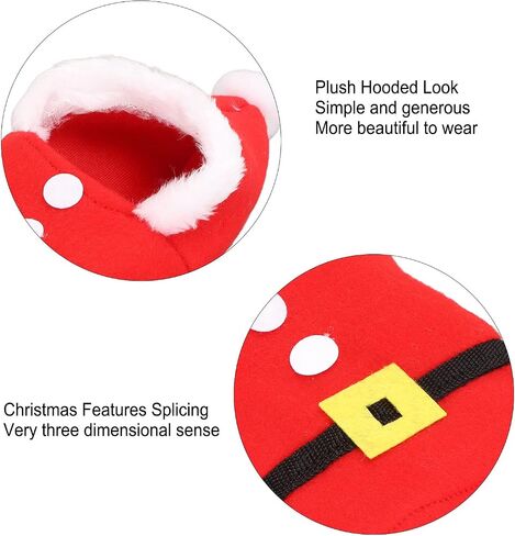 Zerodis Bird Clothes,Cute Warm Plush Hoodie Parrot Christmas Costume Parakeet Cockatiel Flight Clothes for Christmas Party Birthday Pet Shows Cosplay Photo Prop(XS) in Saudi Arabia