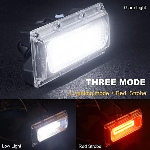 LETOUR LED Headlamp 1800 Lumen Rechargeable Headlamp COB High Bright Headlight 4500mAh 3 Modes Adjustable IP65 Waterproof Work Light for Hard Hat Camping Cycling Fishing Outdoor Gift for Men in Kuwait