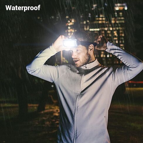 LETOUR LED Headlamp 1800 Lumen Rechargeable Headlamp COB High Bright Headlight 4500mAh 3 Modes Adjustable IP65 Waterproof Work Light for Hard Hat Camping Cycling Fishing Outdoor Gift for Men in Kuwait