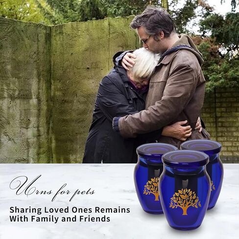 جرة صغيرة للرماد البشري - الجرار المزخرفة الكريستالية للذكور البالغين، حامل رماد تذكاري لجرة التذكار، الجرار الصغيرة لحرق الجنازة in Kuwait