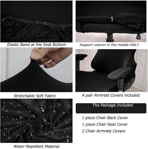 Ergonomic Office Chair Slipcovers with armrest Covers Stretchy Water Repellent Covers for Adults Video Game Reclining Racing Gaming (No Chair) (Pink)… in Kuwait