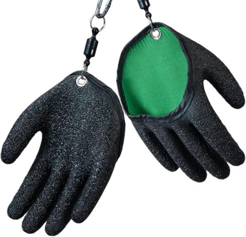 Zoranala 2Pcs Fishing Gloves for Men with Magnet Release - Professional Anti-Slip Catch Fish Gloves,Puncture Proof Fishing Glove for Handling,Catching,Cleaning,Hunting,Fisherman Fishing Accessories in Saudi Arabia