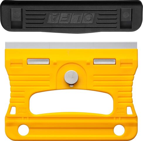 OLFA 120mm Multi Grip Razor Scraper (GSR-1/3B) - Stainless Steel Razor Blade Scraper Tool with Blade Guard & Non Slip Handle for Glass, Paint, Floors, Replacement Blades: OLFA 120mm GSB-1S Blades in Kuwait