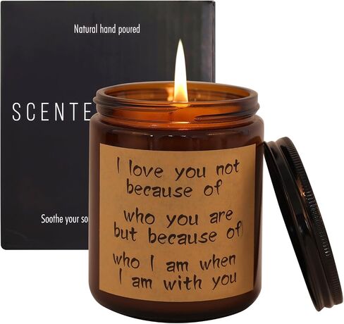 Scented Candle Glass Jar Smokeless Natural Soy Wax Wild Bluebell in Saudi Arabia