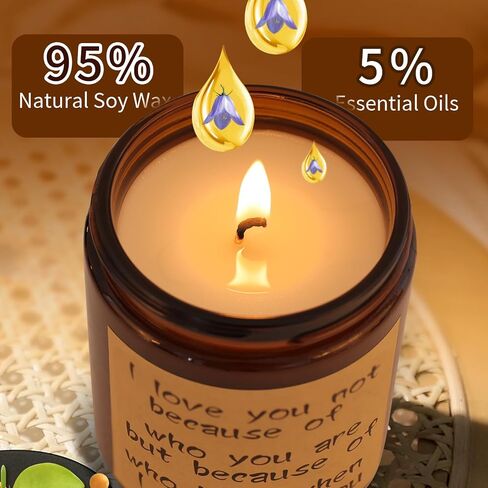 Scented Candle Glass Jar Smokeless Natural Soy Wax Wild Bluebell in Saudi Arabia