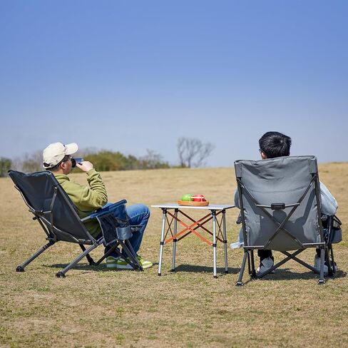 تيمبر ريدج كرسي شاطئ منخفض للبالغين بـ 3 اوضاع قابل للتعديل وظهر عالي التحمل مع حامل اكواب وشنطة حمل بسعة 300 باوند، ازرق in Kuwait