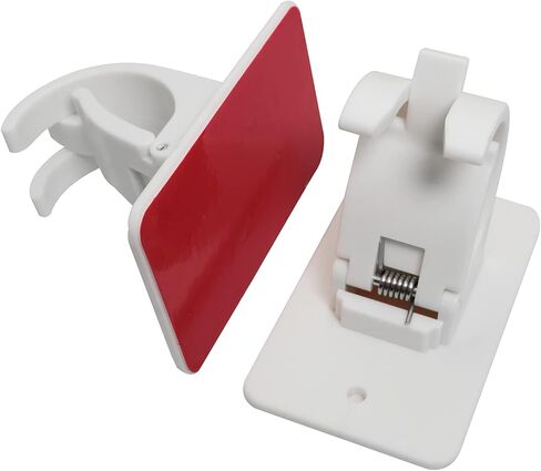 اكلايزر مجموعة واحدة من قطعتين من دعامة عمود الستارة العالمي ذاتية اللصق تثبت على الحائط (مع 4 براغي) لعمود بقطر 15 الى 60 ملم in Kuwait