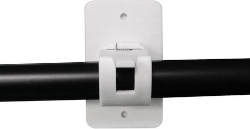 اكلايزر مجموعة واحدة من قطعتين من دعامة عمود الستارة العالمي ذاتية اللصق تثبت على الحائط (مع 4 براغي) لعمود بقطر 15 الى 60 ملم in Kuwait