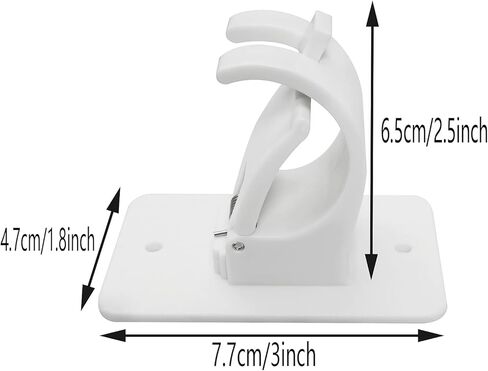 اكلايزر مجموعة واحدة من قطعتين من دعامة عمود الستارة العالمي ذاتية اللصق تثبت على الحائط (مع 4 براغي) لعمود بقطر 15 الى 60 ملم in Kuwait