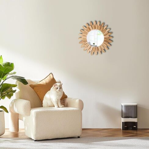 مراة بوهو باطار خشبي بتصميم اشعة الشمس من زايكيكر، ديكور حائط لغرفة النوم وغرفة المعيشة in Kuwait