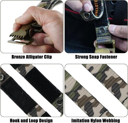 MELOTOUGH Glove Clip Tactical Glove Clips Work Glove Holders Strap with Alligator Clip for Tool Belt,Tool Bag,Tool Backpack in Kuwait