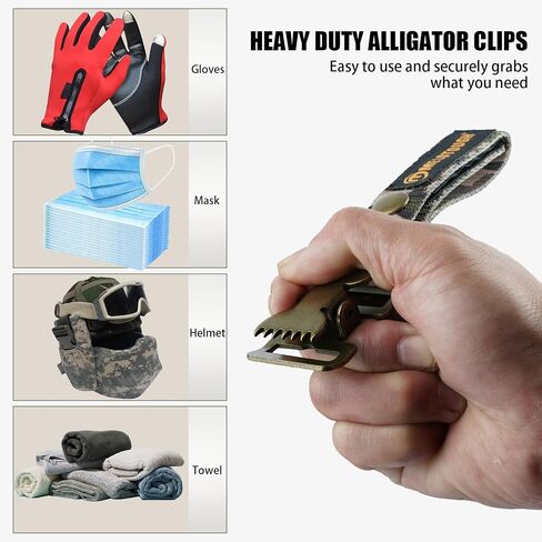 MELOTOUGH Glove Clip Tactical Glove Clips Work Glove Holders Strap with Alligator Clip for Tool Belt,Tool Bag,Tool Backpack in Kuwait