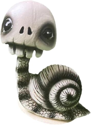 تمثال جمجمة الحلزون من PRETYZOOM، تمثال حلزون يهز الرأس، تمثال جمجمة حيوانات الهالوين، شخصيات صغيرة على شكل بوبل هيدز، دمية هيكل عظمي، حفلة الهالوين، لوحة قيادة السيارة، ديكور سطح المكتب in Kuwait