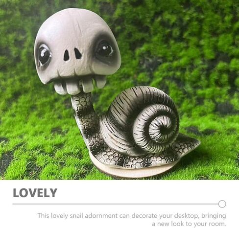 تمثال جمجمة الحلزون من PRETYZOOM، تمثال حلزون يهز الرأس، تمثال جمجمة حيوانات الهالوين، شخصيات صغيرة على شكل بوبل هيدز، دمية هيكل عظمي، حفلة الهالوين، لوحة قيادة السيارة، ديكور سطح المكتب in Kuwait