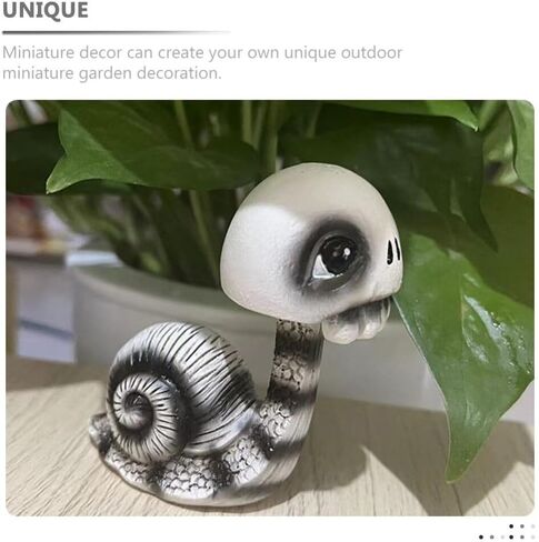 تمثال جمجمة الحلزون من PRETYZOOM، تمثال حلزون يهز الرأس، تمثال جمجمة حيوانات الهالوين، شخصيات صغيرة على شكل بوبل هيدز، دمية هيكل عظمي، حفلة الهالوين، لوحة قيادة السيارة، ديكور سطح المكتب in Kuwait