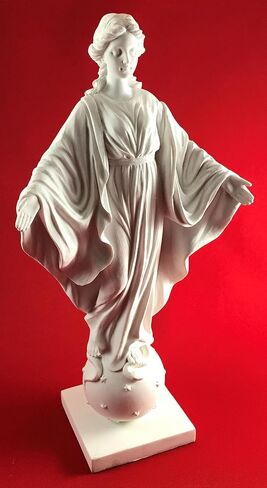 Our Lady of Smiles White Resin Statue 9" in Saudi Arabia