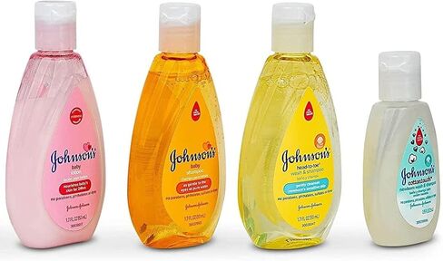 مجموعة أدوات الاستحمام الأساسية من Asom Baby Bath Essentials، مناديل شامبو وغسول وقت النوم، كريم الطفح الجلدي ومجموعة الترطيب، متوافقة مع TSA، أدوات زينة للأطفال خالية من المتاعب أثناء السفر. in Kuwait