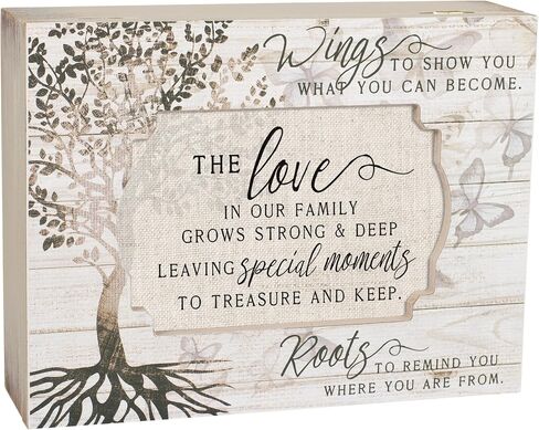 Love Family Special Moments White Wash Butterfly Tree Decoupage Music Box Plays You Light Up My Life in Saudi Arabia